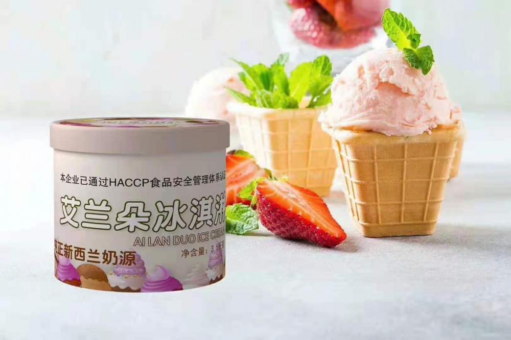 艾兰朵餐饮大桶雪糕哈密瓜味冰淇淋3.5kg 7L(图1)