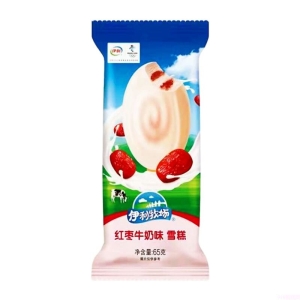 伊利牧场红枣牛奶味冰激凌冷饮脆皮