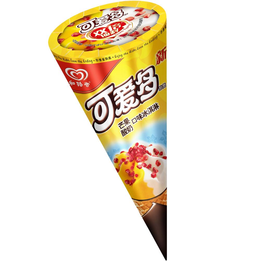 可爱多甜筒芒果酸奶口味冰淇淋批发 62g 24支(图1)